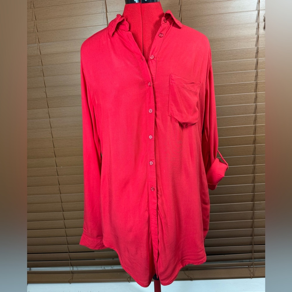 Body Central Bold Red Shirt
